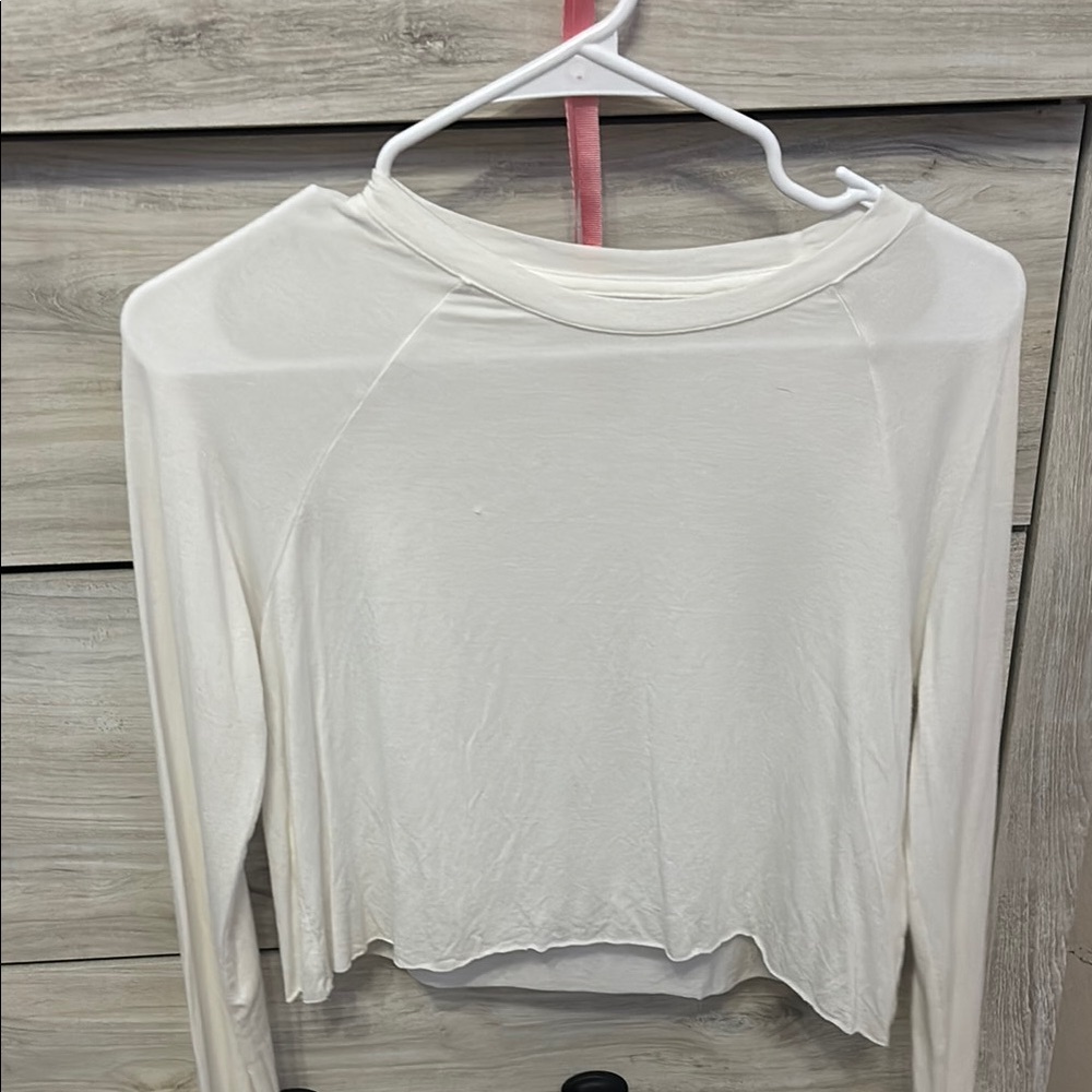 American Eagle Outfitters Cream Long Sleeve Blouse